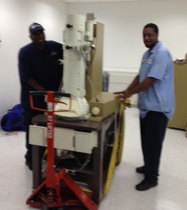 2,000 pound electron massive miscroscope at George Washington University Hospital