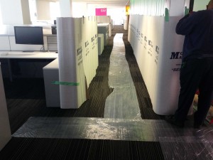 Wall and Floor Protection During Move Successful Office Move