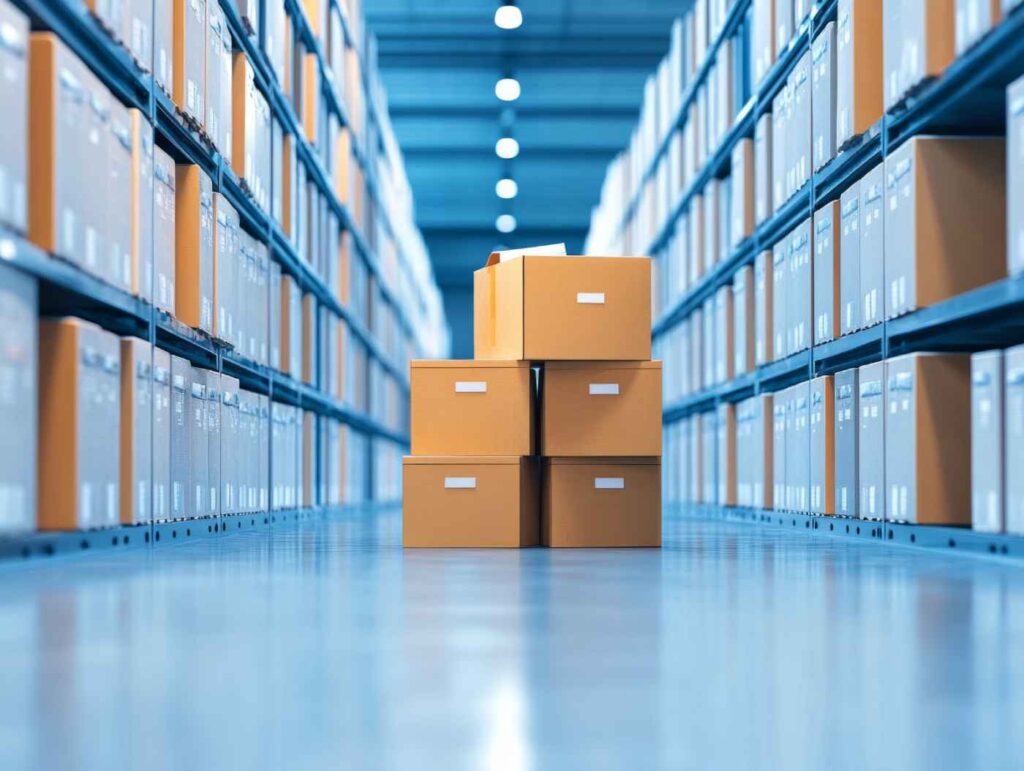 Boxes Of Records Ready To Be Picked Up By Archive & Library Movers