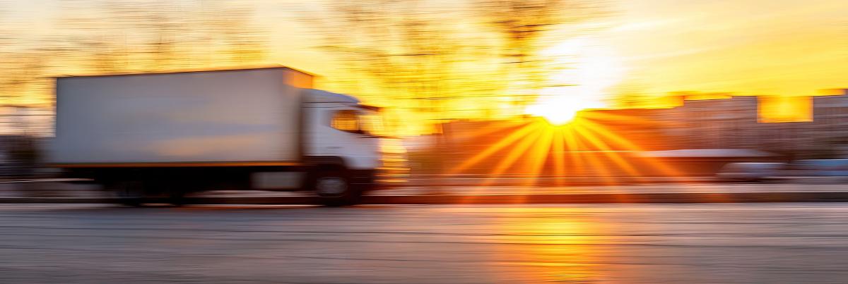 Delivery Truck Performing Last-Mile Logistics