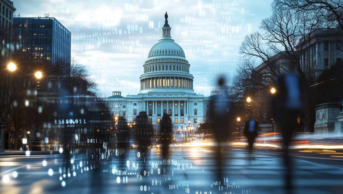 Exterior View Of The Capital In DC