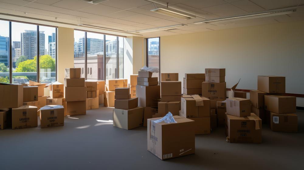 Office Packed Up By Professional Office Moving Company