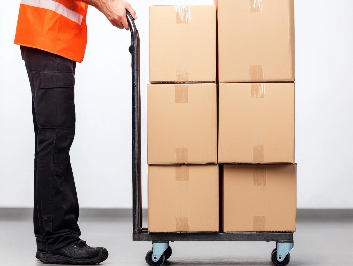 Professional Office Mover Transporting Files