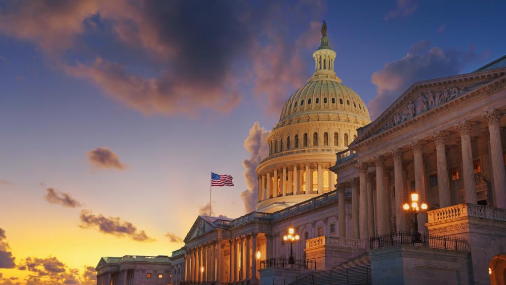 View Of The Capital At Dusk