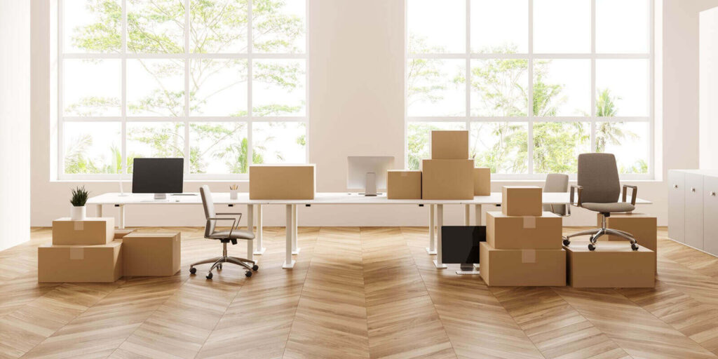 office interior with arm chair and pc computer