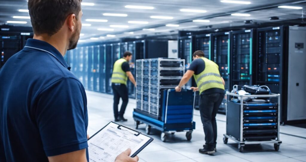 data center relocation concept