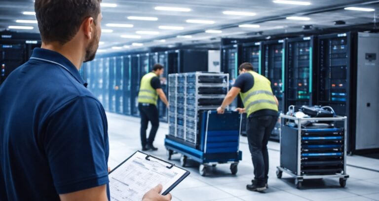 data center relocation concept