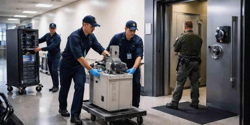 secure movement of a machine